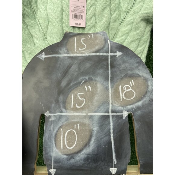 Wild Fable Women’s Cable Knit Sweater Mint Green One Shoulder Tie Size Small NWT - Picture 8 of 9